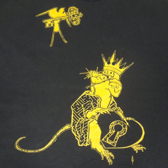 PAINFUL PLEASURES TATTOO SUPPLY RAT KING - BLACK XL T-SHIRT L222 (HOLES C PICS) - Picture 1 of 13